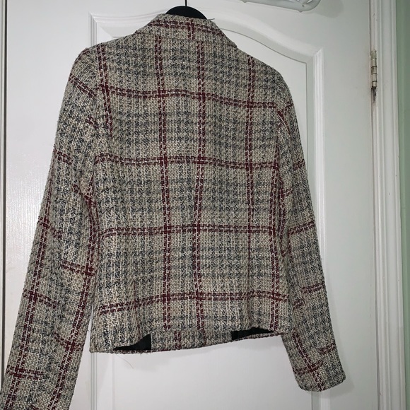Red & black Cropped tweed blazer - Picture 2 of 2